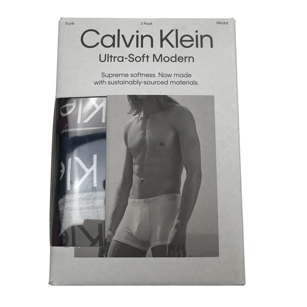 Calvin Klein Trunk Boxer Briefs Mens XL Multicolor Ultra-Soft Modern 3 Pack
